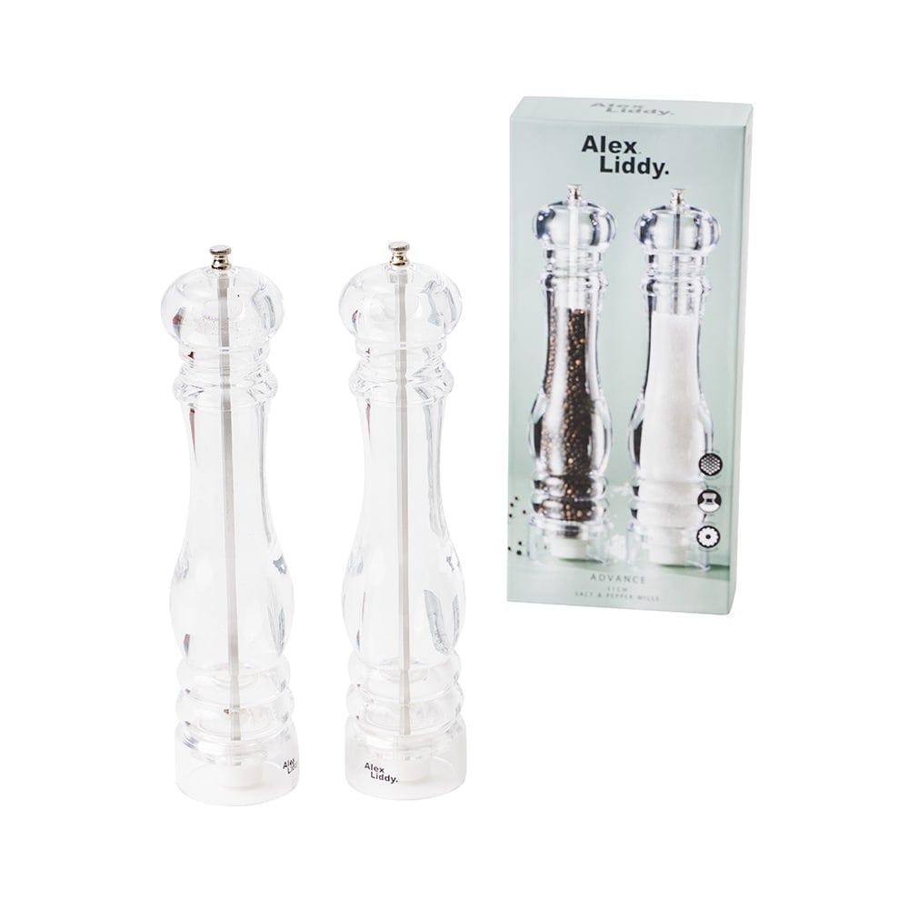 Alex Liddy Advance Clear Salt & Pepper Mills 31cm with Salt at Robins Kitchen