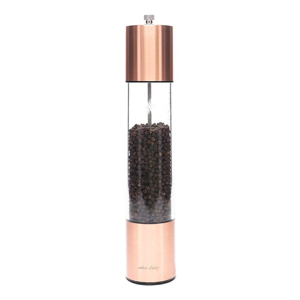 Alex Liddy Advance Stainless Steel Pepper Grinder In Rose Gold 19.5cm at Robins Kitchen