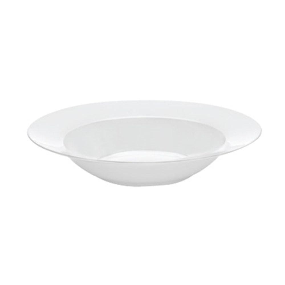 Alex Liddy Aquis 23cm Rim Soup Bowl White Porcelain Finish Tableware at Robins Kitchen