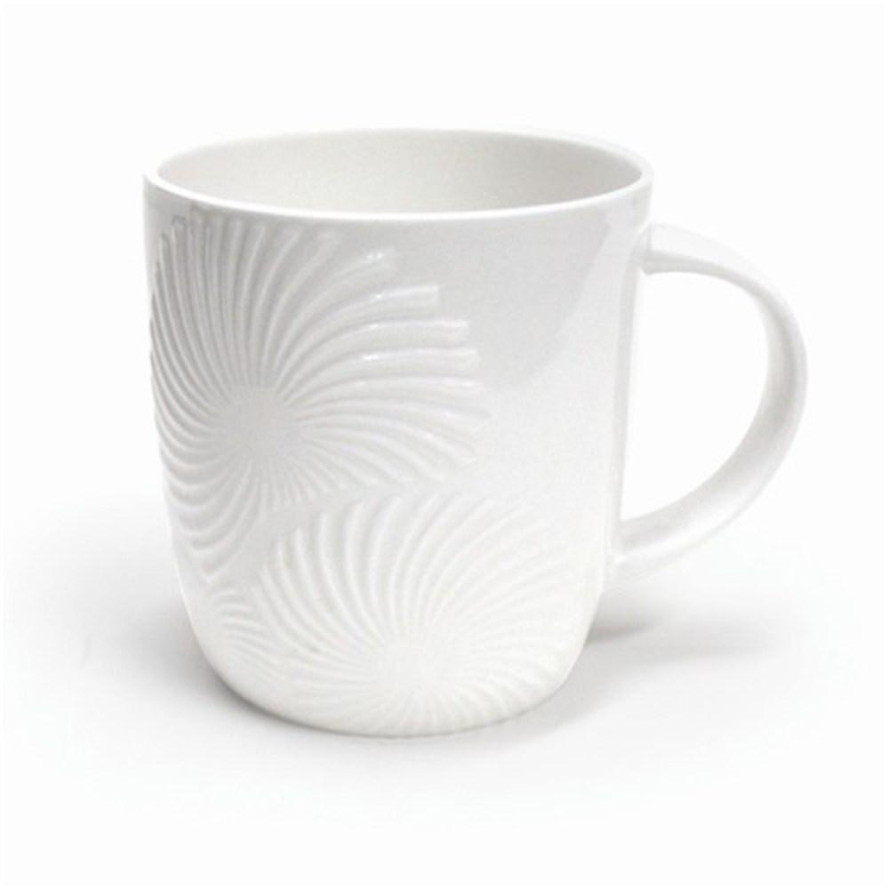 Alex Liddy Bianco Floral Textured White Mug High Quality Drinkware at Robins Kitchen