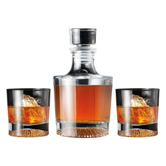 Alex Liddy Grand & Cru 3 Piece Whisky Decanter High Quality Barware Display Box at Robins Kitchen