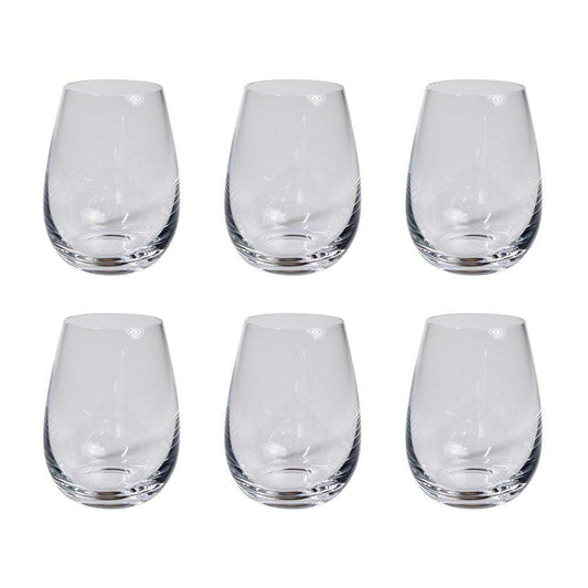 Alex Liddy Grand & Cru 6 Piece Stemless White Wine Glass Set 550ml at Robins Kitchen