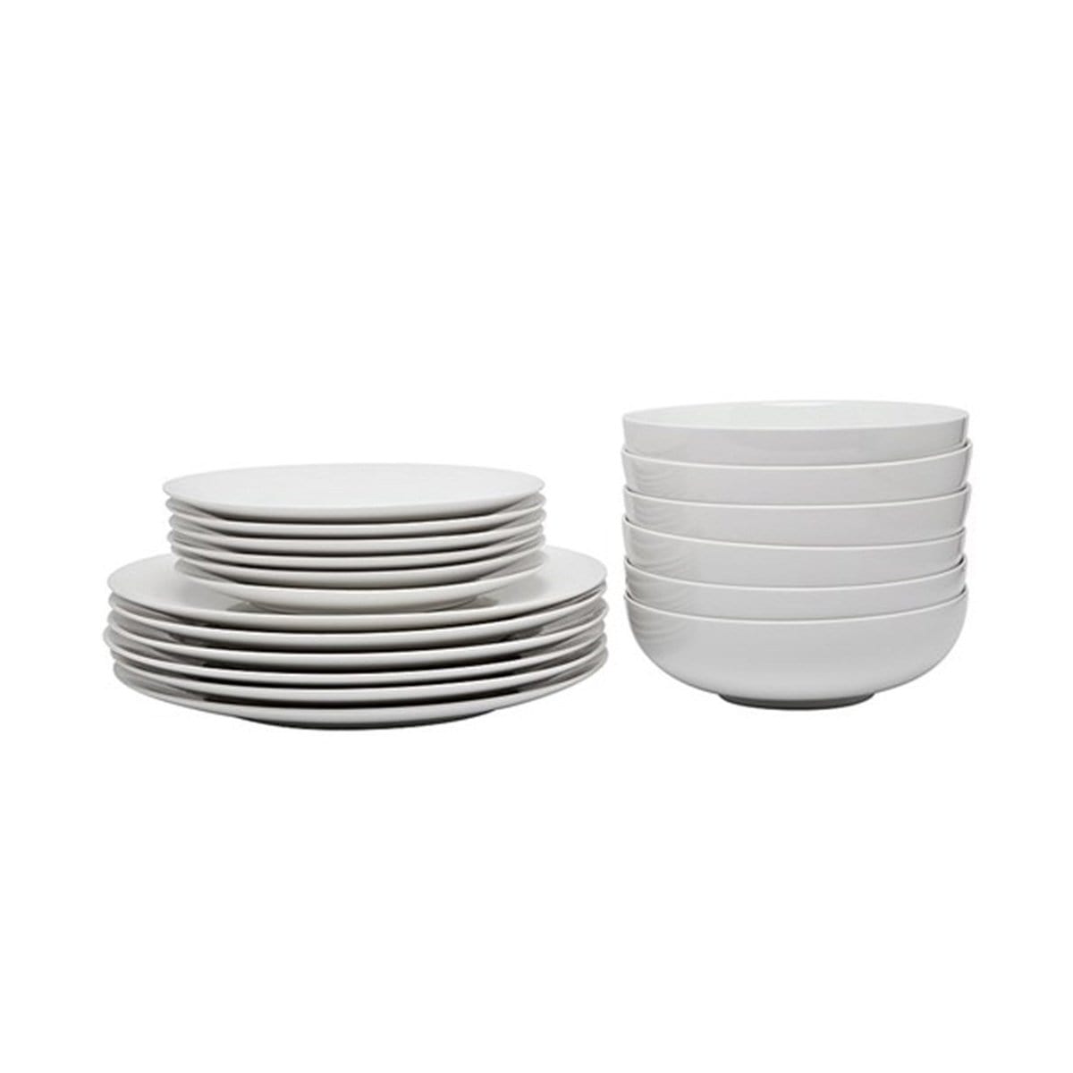 Alex Liddy Modern White Coupe 18 Piece Dinner Set