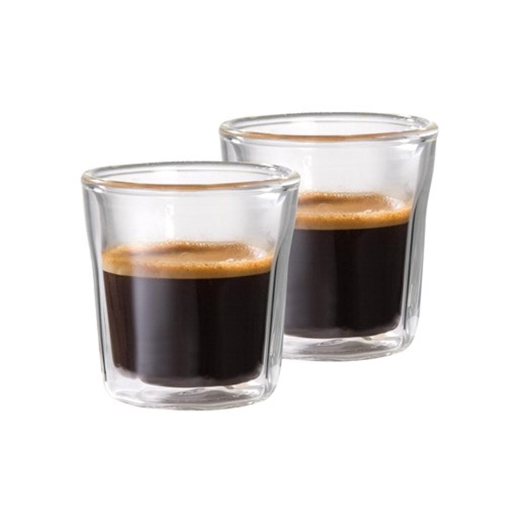 Baccarat Barista Facet Double Wall Espresso Glass 88ml Set of 2