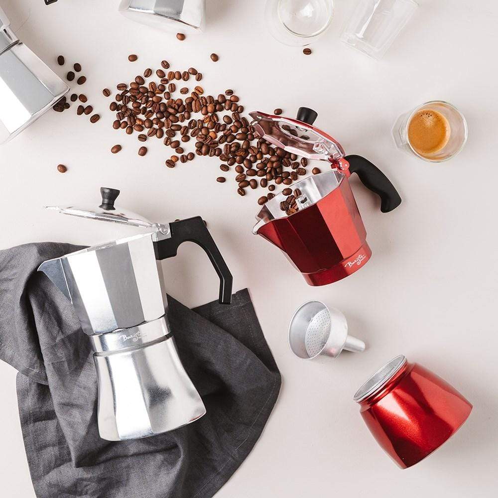 Baccarat Barista Italico 6 Cup Espresso Maker Red Coffee Accessories at Robins Kitchen