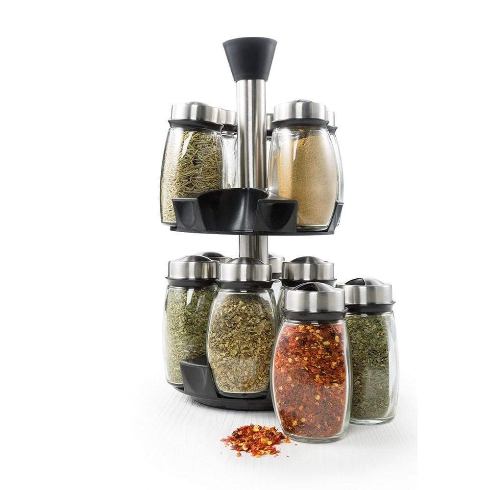 Baccarat Spice Market Gusto Rotating 12 Jar Spice Rack