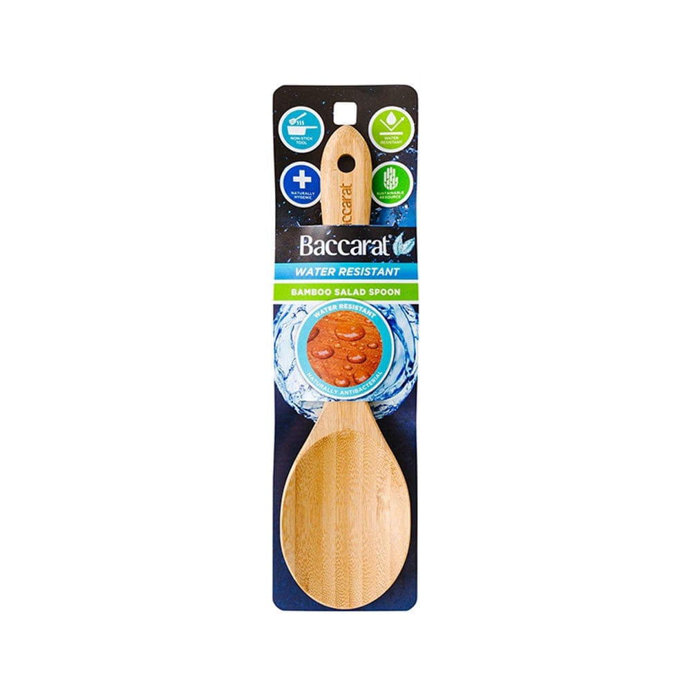 Baccarat Water Resistant Bamboo Salad Spoon in Packaging at Robins Kitchen