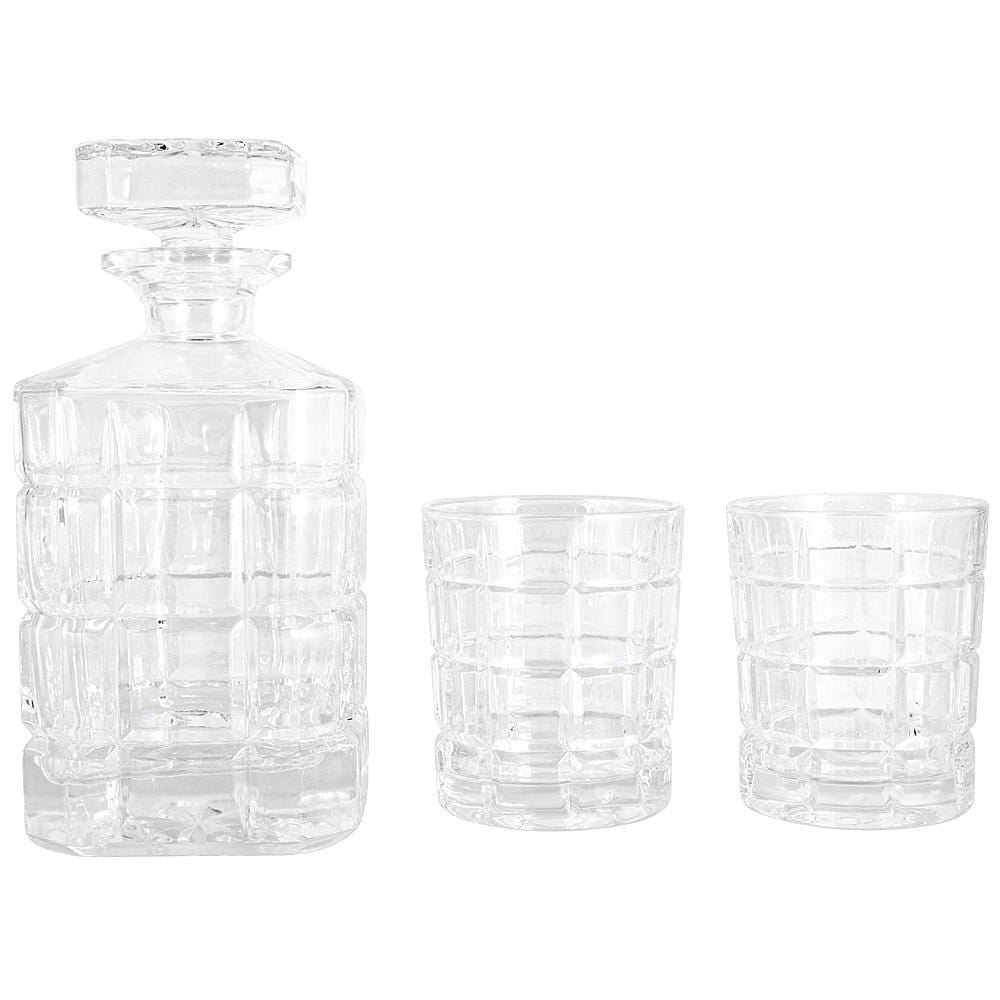 Cellar Premium Luxe Crystal Glass 3 Piece Whisky Decanter Set 700ml/300ml at Robins Kitchen