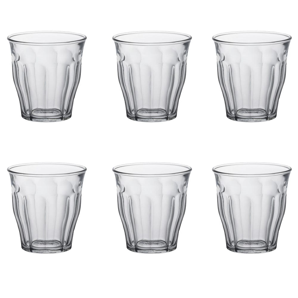 Duralex Picardie Set of 6 Tumbler Glasses with Iced Coffee at Robins Kitchen