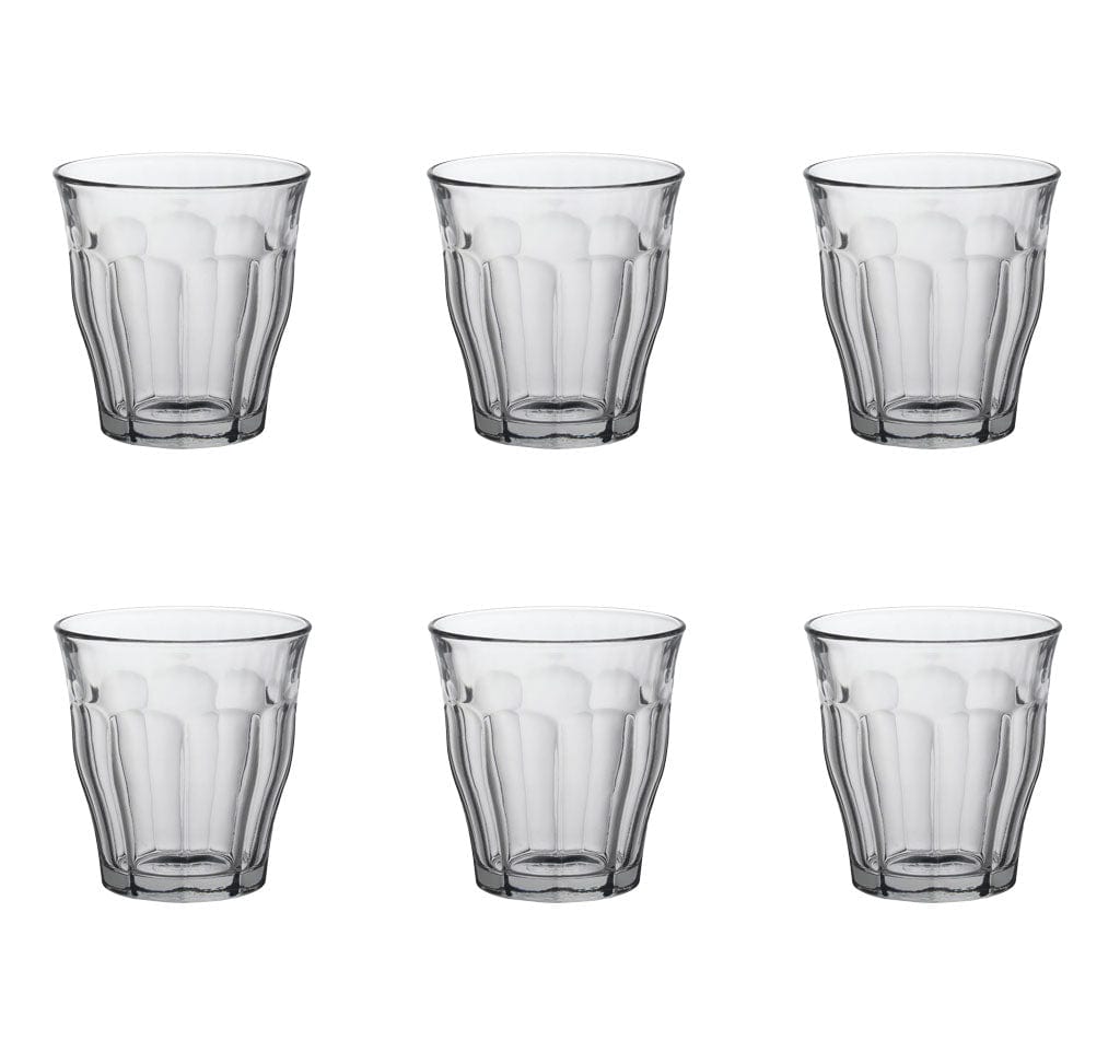 Duralex Picardie Set of 6 Tumbler Glasses with Iced Coffee at Robins Kitchen