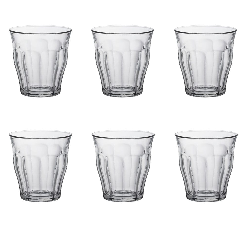 Duralex Picardie Set of 6 Tumbler Glasses with Iced Coffee at Robins Kitchen