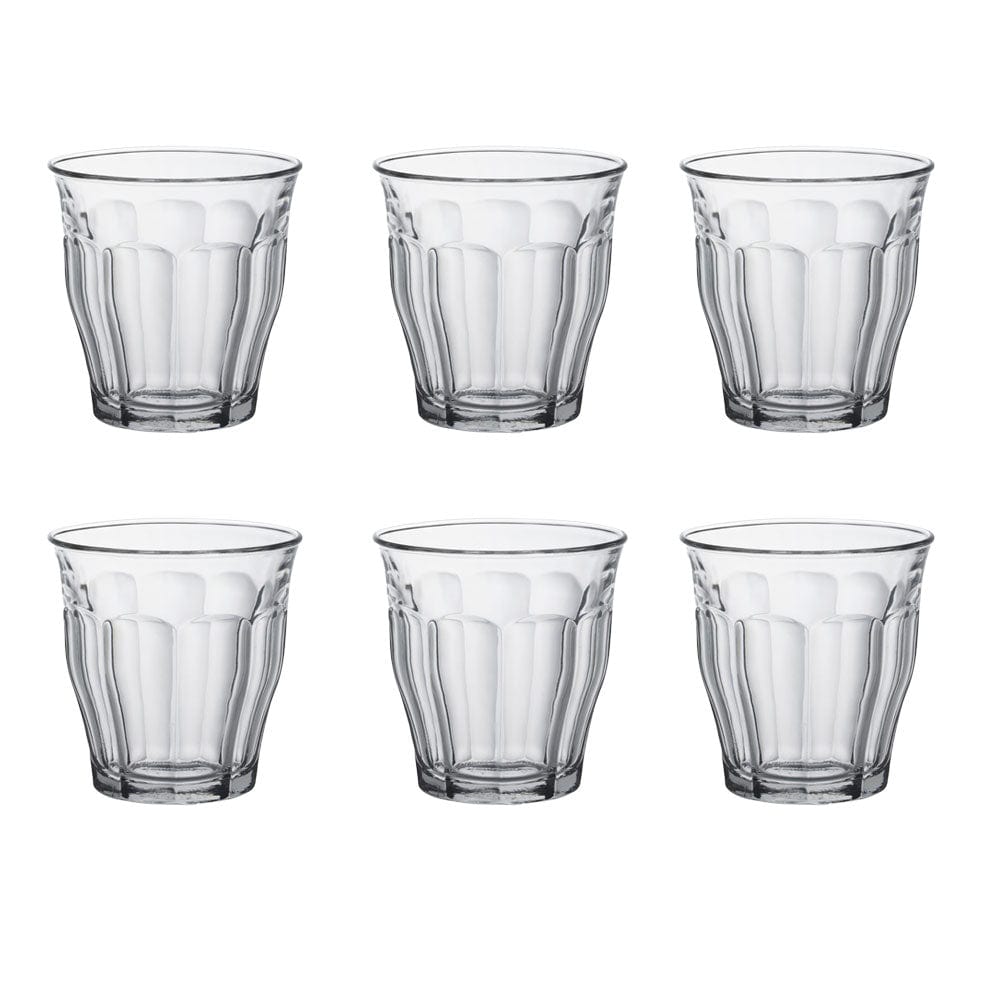 Duralex Picardie Set of 6 Tumbler Glasses with Iced Coffee at Robins Kitchen