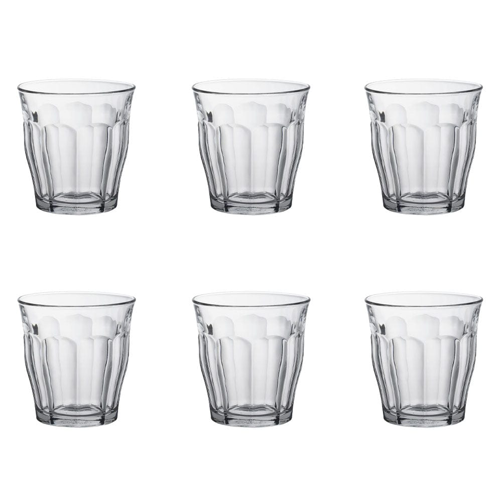 Duralex Picardie Set of 6 Tumbler Glasses with Iced Coffee at Robins Kitchen