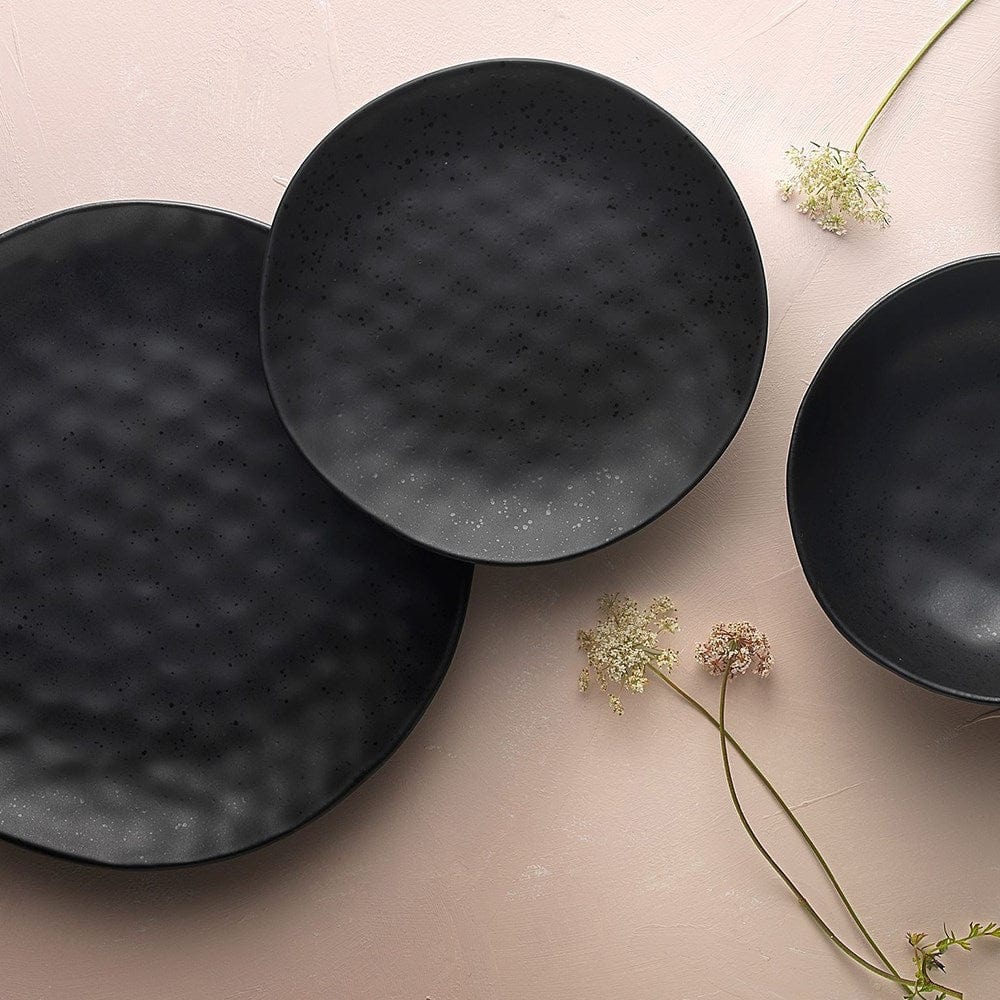 Ecology Speckle 12 Piece Stoneware Dinner Set Ebony