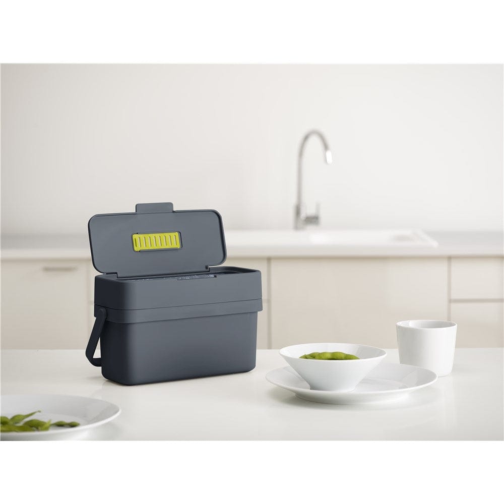 Joseph Joseph Compo 4 Food Waste Caddy Graphite Kitchen Bin with Hands at Robins Kitchen