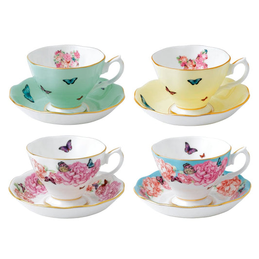 Miranda Kerr for Royal Albert Set of 4 Teacups & Saucers at Robins Kitchen