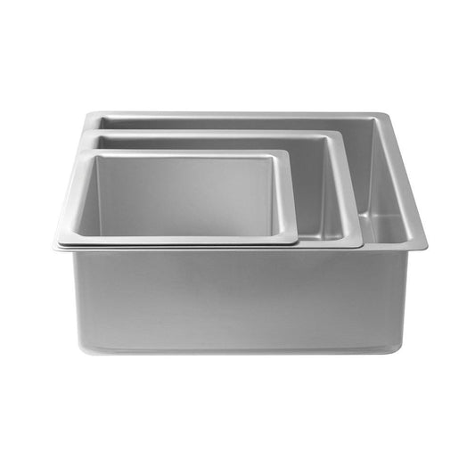 Mondo Pro Deep Square Cake Pans 15cm, 20cm & 25cm Set of 3