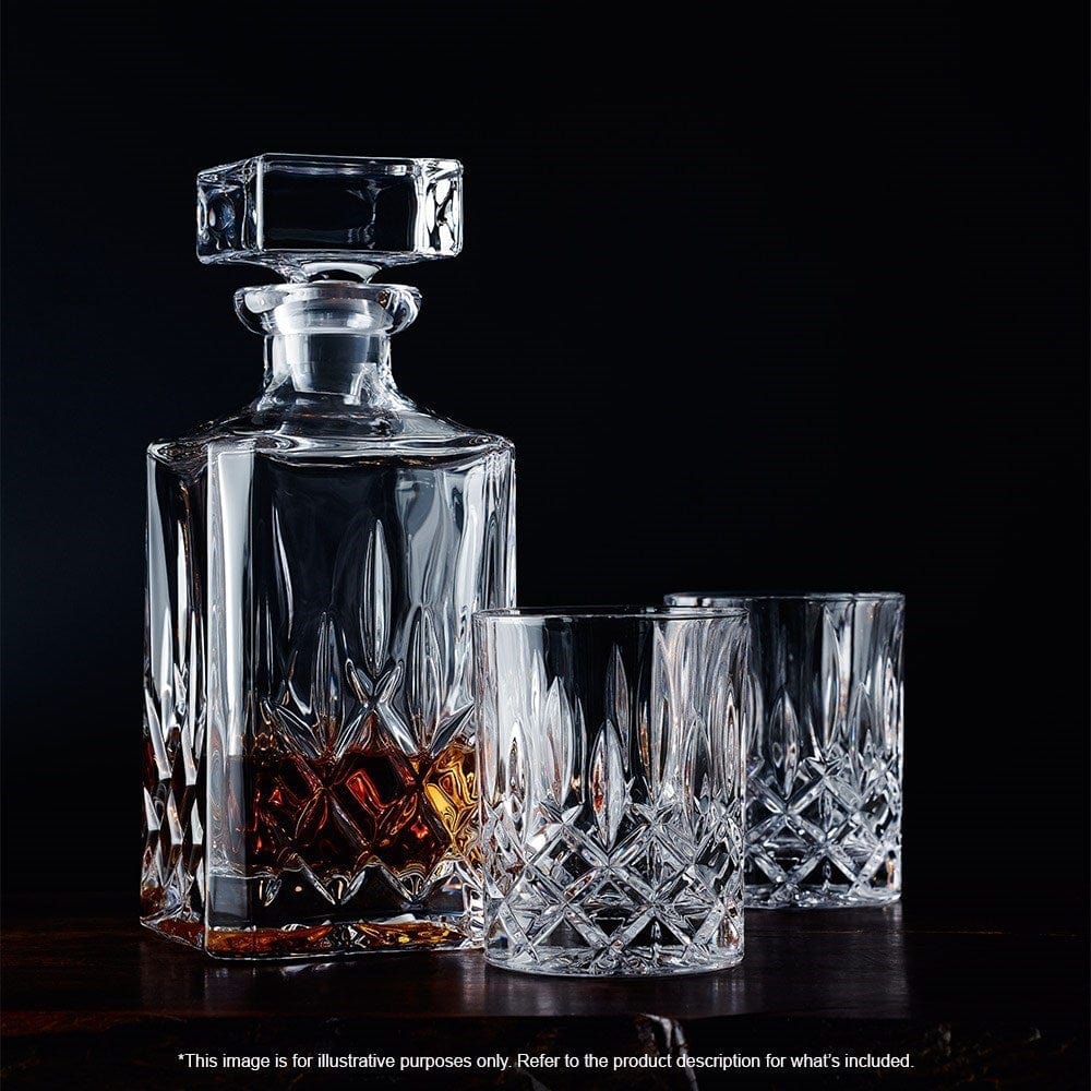 Nachtmann Noblesse 3 Piece Crystal Whisky Decanter & Tumbler Set