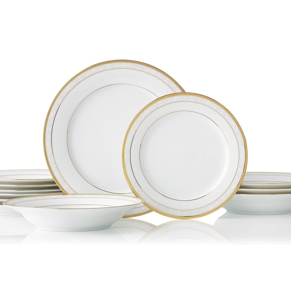 Noritake Hampshire 12 Piece Dinner Set Gold