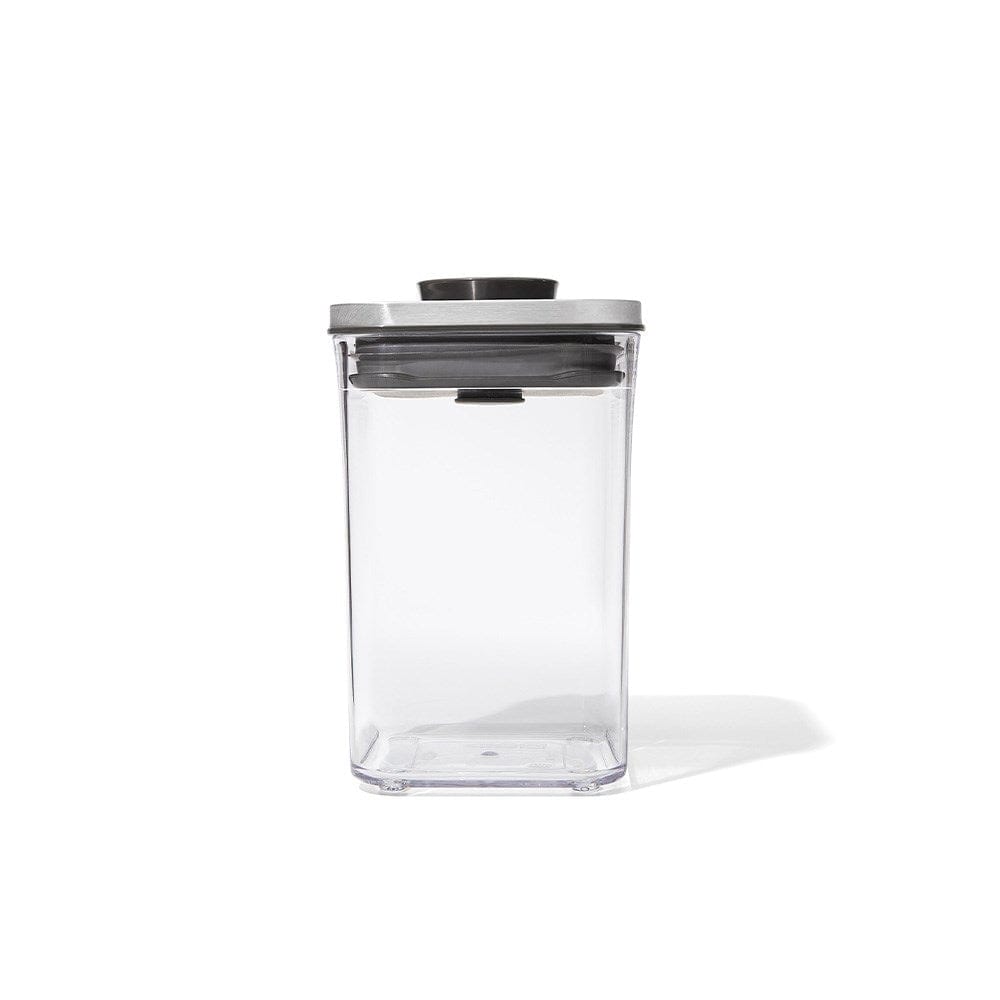 OXO POP 2.0 Small Square Airtight Container Short Steel 1L