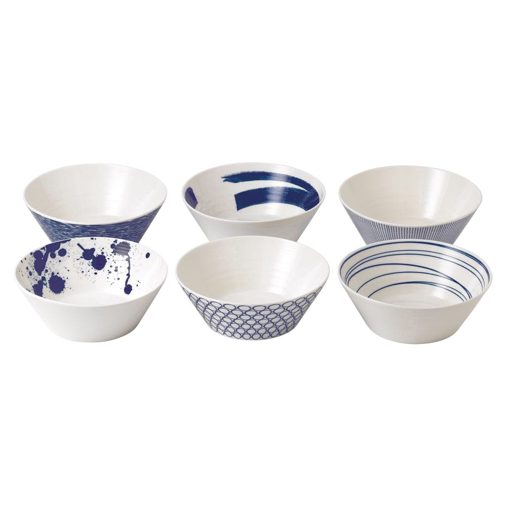 Royal Doulton Pacific Set of 6 Noodle Bowls 21cm Dinnerware in White Background at Robins Kitchen