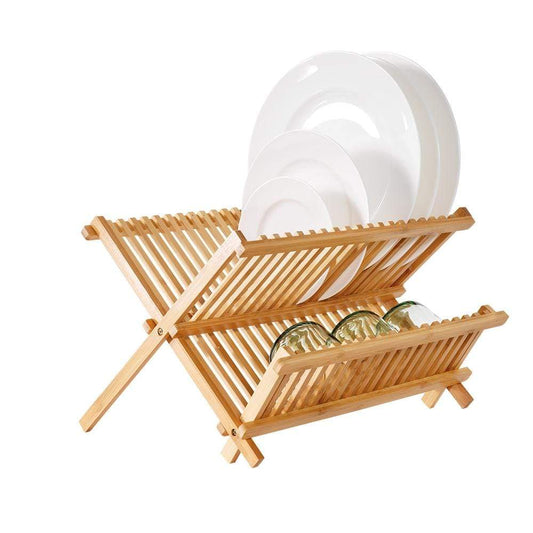 Scullery Bamboo Folding Dish Rack 39.5cm