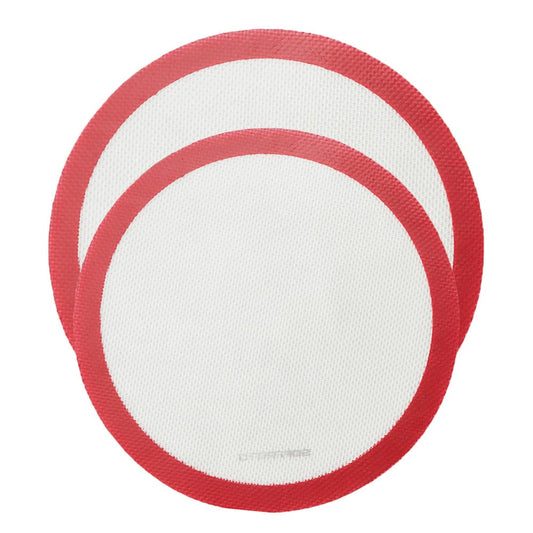 Red Soffritto Professional Bake 2-Piece Silicone Round Baking Mats at Robins Kitchen