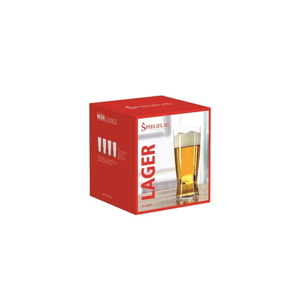 Spiegelau Beer Classics 4 Piece Crystal Lager Glass Set 445ml